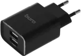 Сетевое зар./устр. Buro BUWE1 10.5W 2.1A 2xUSB универсальное черный (BUWE10S200BK)