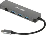 Концетратор usb D-Link USB-C Docking Station, 3xUSB 3.0 + USB-C/PD3.0 + Gigabit Ethernet