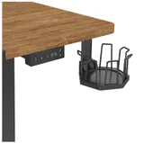 Стол для компьютера Cactus подъёмный столешница МДФ черный дуб антик каркас черный (CS-EDL-BAWD)