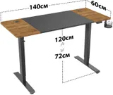 Стол для компьютера Cactus подъёмный столешница МДФ черный дуб антик каркас черный (CS-EDL-BAWD)