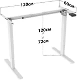 Подстолье Cactus подъёмное белый каркас белый 140x120x99см (CS-EDF-WT)