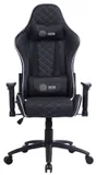 Кресло игровое Cactus CS-CHR-030BLS черный/серебристый эко.кожа с подголов. крестов. сталь