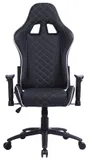 Кресло игровое Cactus CS-CHR-030BLS черный/серебристый эко.кожа с подголов. крестов. сталь