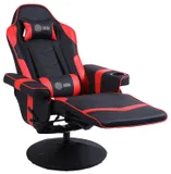 Кресло игровое Cactus CS-CHR-GS200BLR черный/красный подст.для ног