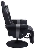 Кресло игровое Cactus CS-CHR-GS200BLG черный/серый подст.для ног