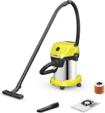 Строительный пылесос Karcher WD 3 S V-17/4/20 1000Вт (уборка: сухая/сбор воды) желтый