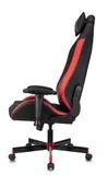 Кресло игровое Knight Explore черный/красный ромбик эко.кожа с подголов. крестов. металл