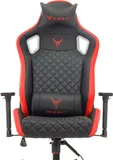 Кресло игровое Knight Outrider черный/красный ромбик эко.кожа с подголов. крестов. металл
