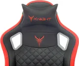 Кресло игровое Knight Outrider черный/красный ромбик эко.кожа с подголов. крестов. металл