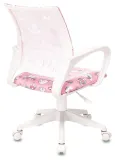 Кресло детское Бюрократ BUROKIDS 1 W розовый единороги крестов. пластик пластик белый