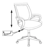 Кресло детское Бюрократ BUROKIDS 1 голубой бум крестов. пластик