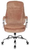 Кресло руководителя Бюрократ T-9950SL Fabric светло-коричневый Velvet 90 крестов. металл хром