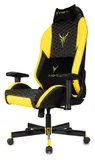 Кресло игровое Knight Neon черный/желтый соты эко.кожа с подголов. крестов. металл