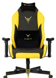 Кресло игровое Knight Neon черный/желтый соты эко.кожа с подголов. крестов. металл