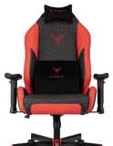 Кресло игровое Knight Neon черный/красный соты эко.кожа с подголов. крестов. металл