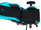 Кресло игровое Knight Neon черный/голубой соты эко.кожа с подголов. крестов. металл