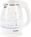 Чайник электрический Hyundai HYK-G3805 1.7л. 2200Вт белый/прозрачный (корпус: стекло)