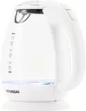 Чайник электрический Hyundai HYK-G3805 1.7л. 2200Вт белый/прозрачный (корпус: стекло)
