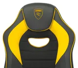 Кресло игровое Zombie GAME 16 черный/желтый эко.кожа/ткань крестов. пластик