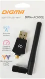 Сетевой адаптер Wi-Fi Digma DWA-AC600E AC600 USB 2.0 (ант.внеш.съем) 1ант. (упак.:1шт)