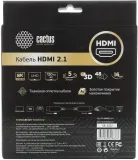 Кабель аудио-видео Cactus CS-HDMI.2.1-5 HDMI (m)/HDMI (m) 5м. позолоч.конт. серебристый