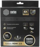 Кабель аудио-видео Cactus CS-HDMI.2-5 HDMI (m)/HDMI (m) 5м. позолоч.конт. черный