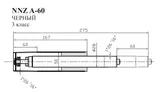Газлифт Бюрократ NNZ A-60 черный для офис.кресла 50мм
