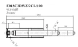 Газлифт Бюрократ E018 E018C3DWZ/2CL/100 черный для офис.кресла 50мм