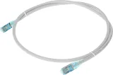 Патч-корд Hyperline PC-LPM-STP-RJ45-RJ45-C6-1M-LSZH-GY U/FTP RJ-45 вил.-вилка RJ-45 кат.6 1м серый LSZH 26AWG