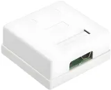 Розетка Hyperline SB1-2-8P8C-C6-SH-WHRJ45 2 кат.6 FTP бел. (упак.:1шт)