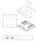 Розетка Hyperline SB1-2-8P8C-C6-SH-WHRJ45 2 кат.6 FTP бел. (упак.:1шт)