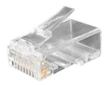 Коннектор Hyperline (PLUG-8P8C-UV-C6-100) UTP кат.6 RJ45 прозрачный (упак.:100шт) (PLUG-8P8C-UV-C6-100)