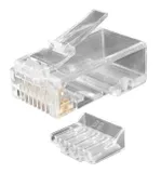 Коннектор Hyperline (PLUG-8P8C-UV-C6-100) UTP кат.6 RJ45 прозрачный (упак.:100шт)