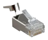 Коннектор Hyperline (PLUG-8P8C-UV-C6-TW-SH-10) FTP кат.6 RJ45 (упак.:10шт) (PLUG-8P8C-UV-C6-TW-SH-10)