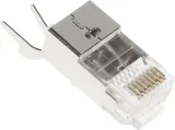 Коннектор Hyperline (PLUG-8P8C-UV-C6-TW-SH-10) FTP кат.6 RJ45 (упак.:10шт)