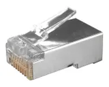 Коннектор Hyperline (PLUG-8P8C-U-C6-SH-100) FTP кат.6 RJ45 прозрачный (упак.:100шт) (PLUG-8P8C-U-C6-SH-100)