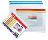 Папка на молнии ZIP Erich Krause 4564 B6 пластик 0.14мм прозрачный цвет молнии ассорти