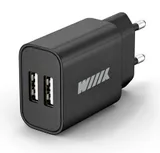 Сетевое зар./устр. Wiiix UNN-1-2-03 2.4A 2xUSB универсальное черный