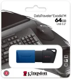 Флеш Диск Kingston 64Gb DataTraveler Exodia M DTXM/64GB USB3.0 черный/синий