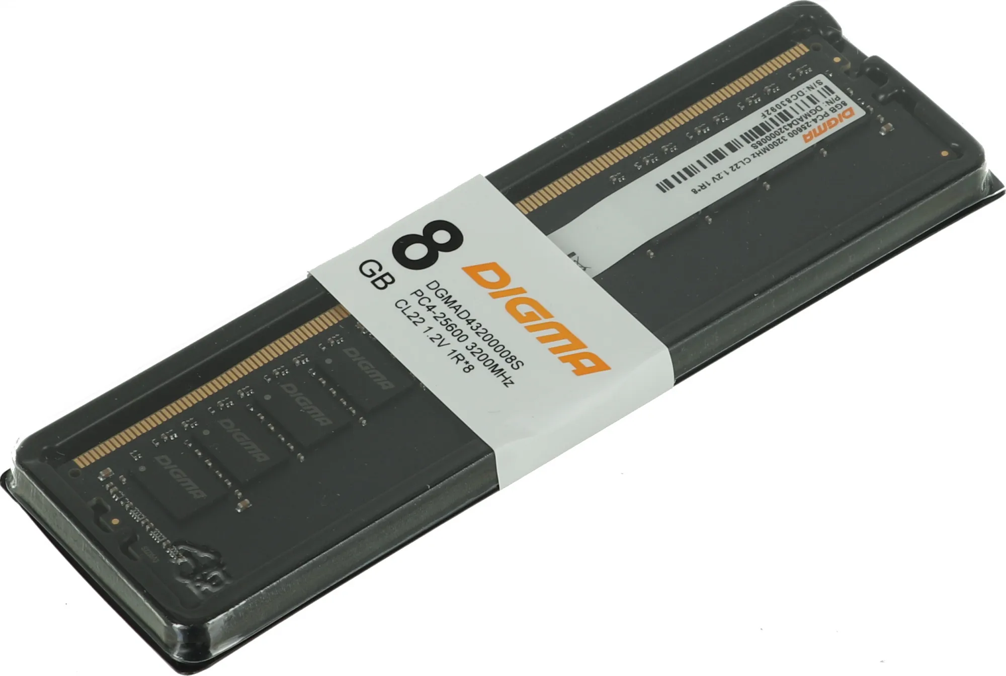Память DDR4 8Gb 3200MHz Digma DGMAD43200008S OEM PC4-25600 CL22 DIMM 288-pin 1.2В single rank OEM