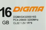 Память DDR4 16Gb 3200MHz Digma DGMAS43200016S RTL PC4-25600 CL22 SO-DIMM 260-pin 1.2В single rank Ret