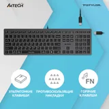 Клавиатура A4Tech Fstyler FX60H серый USB slim LED (FX60H GREY/WHITE)