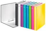 Папка на 2-х D-кольцах Leitz WOW 42410001 A4 Макси полипропилен кор.40мм белый перламутровый вмест.250лист.
