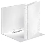 Папка на 2-х D-кольцах Leitz WOW 42410001 A4 Макси полипропилен кор.40мм белый перламутровый вмест.250лист.