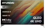 Телевизор QLED Hyundai 50" H-LED50QBU7500 Android TV Frameless черный 4K Ultra HD 60Hz DVB-T DVB-T2 DVB-C DVB-S DVB-S2 USB WiFi Smart TV