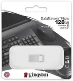 Флеш Диск Kingston 128GB DataTraveler Micro DTMC3G2/128GB USB3.2 серебристый