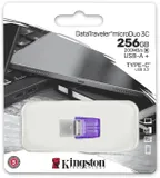Флеш Диск Kingston 256Gb DataTraveler microDuo 3C DTDUO3CG3/256GB USB3.0 фиолетовый