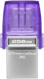 Флеш Диск Kingston 256Gb DataTraveler microDuo 3C DTDUO3CG3/256GB USB3.0 фиолетовый