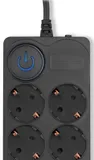Сетевой фильтр Ippon BK-8-EU-3-16-B 3м (8 розеток) черный (коробка)
