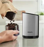 Кофемолка Krups GX204D10 200Вт сист.помол.:ротац.нож вместим.:85гр серебристый/черный